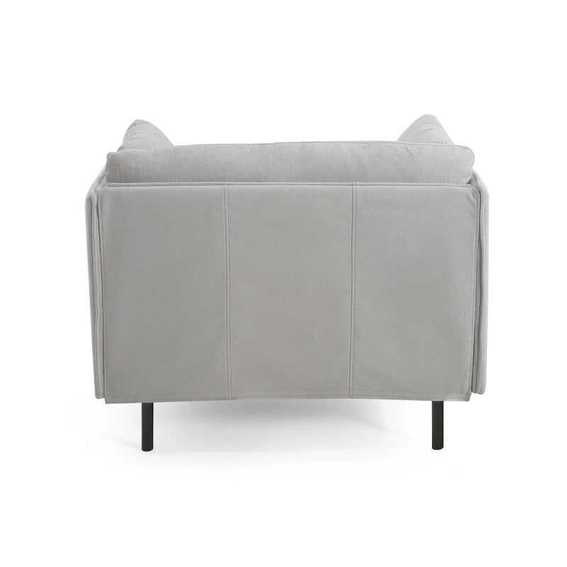 Fauteuil d'appoint moderne rembourré de 39,17 pouces avec pieds en métal massif et coussin pour salon-11
