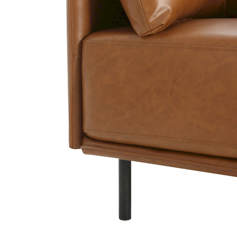 Fauteuil d'appoint moderne rembourré de 39,17 pouces avec pieds en métal massif et coussin pour salon-22