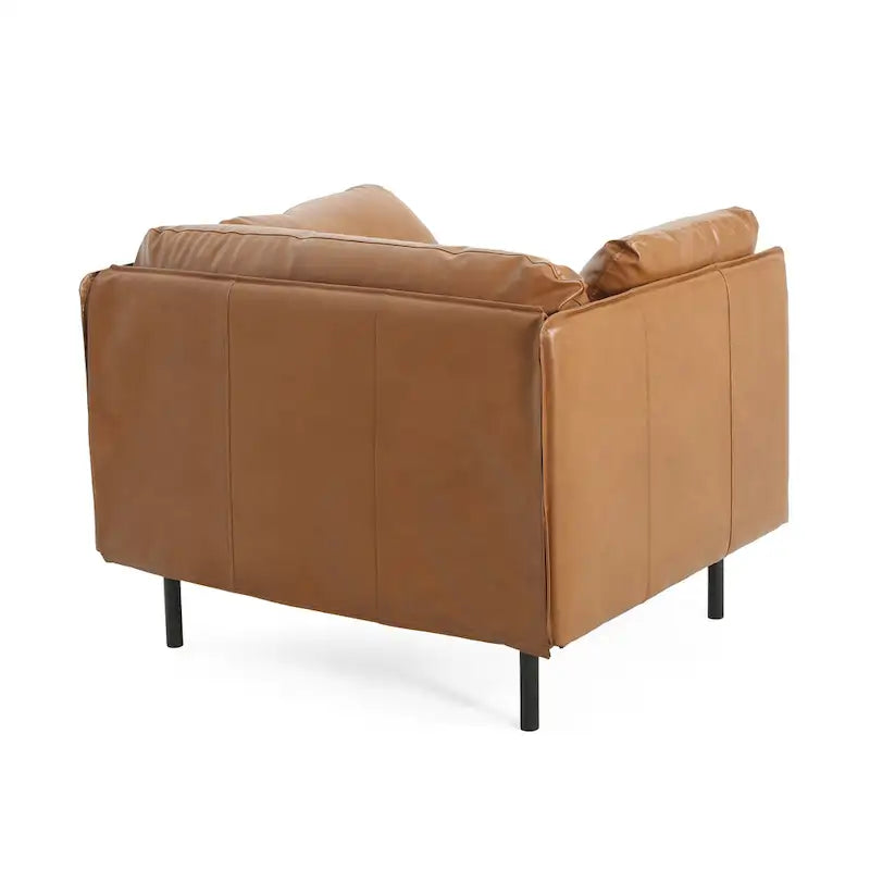 Fauteuil d'appoint moderne rembourré de 39,17 pouces avec pieds en métal massif et coussin pour salon-26