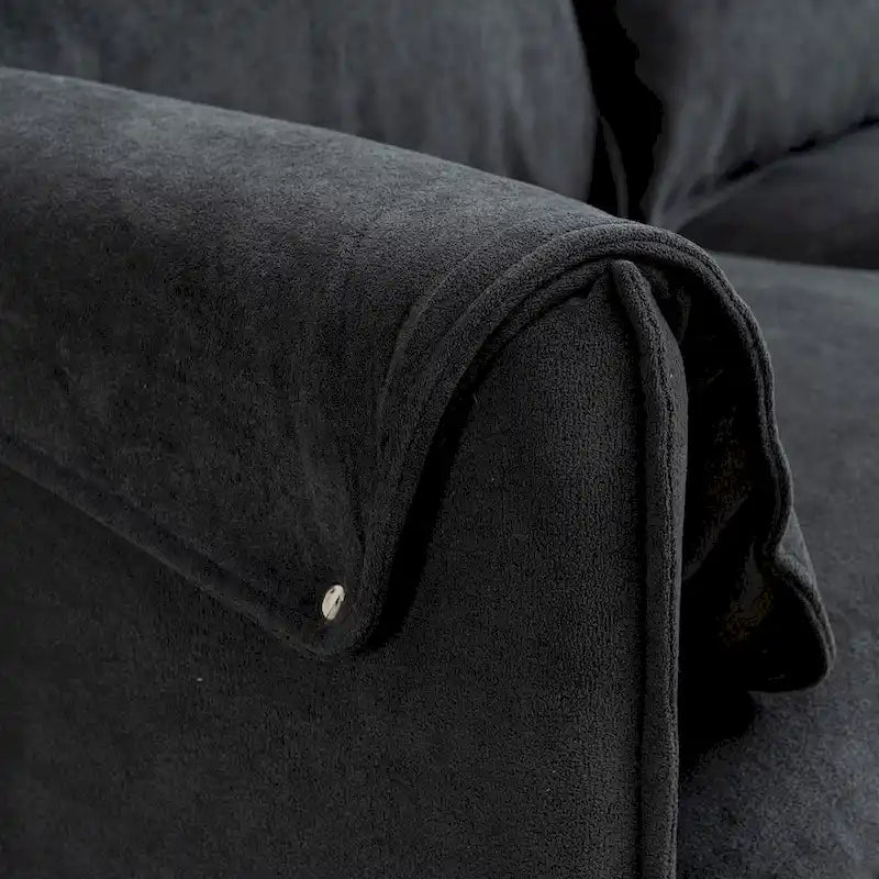 Canapé d'angle convertible 3 places en forme de L avec repose-pieds et rangement (78,74 €)-2