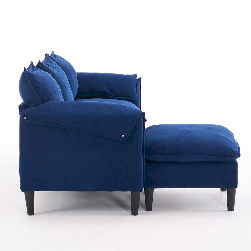 Canapé d'angle convertible 3 places en forme de L avec repose-pieds et rangement (78,74 €)-29