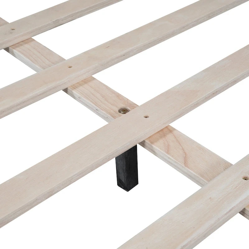 Cadre de lit plateforme en velours Queen Size avec éclairage LED et tête de lit couleur biscuit-14