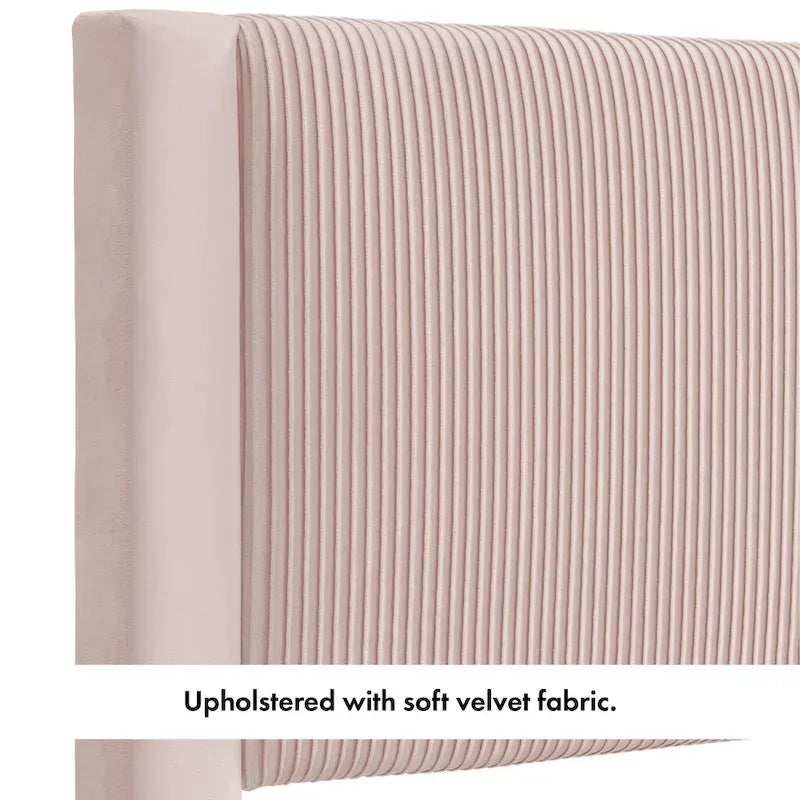 Lit plateforme moderne Alyssa de Furniture of America, recouvert de velours, avec tête de lit capitonnée et sommier à lattes en bois-2