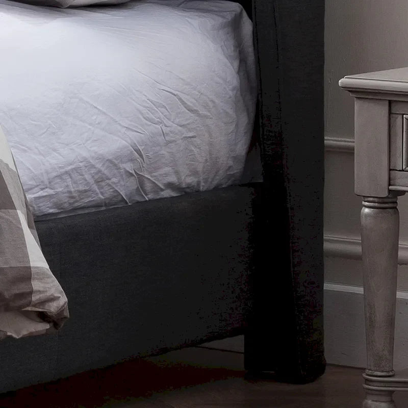 Lit plateforme King à profil bas rembourré Virago par Christopher Knight Home-4