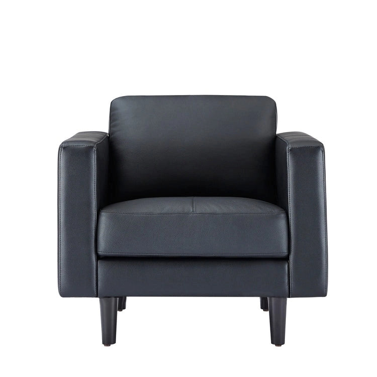 Canapé en cuir véritable de style mid-century pour salon, bureau ou chambre à coucher. Meuble de luxe pour la maison ou le salon.-22