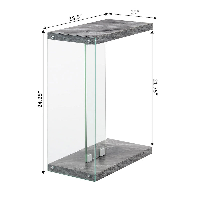 Table d'appoint en verre SoHo C de Convenience Concepts-17