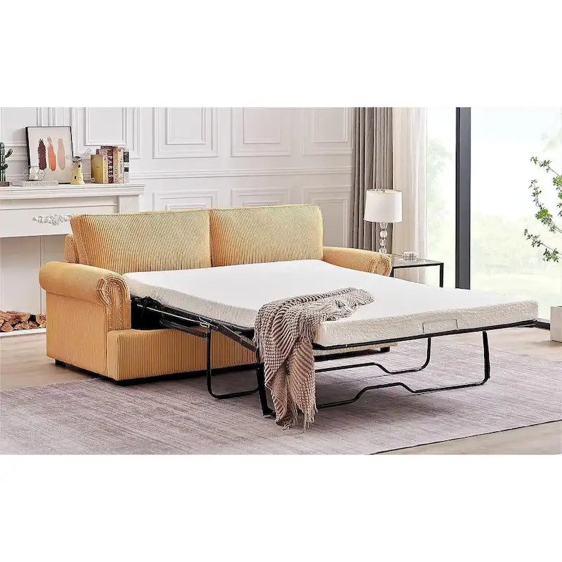 Canapé-lit US Pride Furniture Viviana 76 pouces avec dossier rembourré en polyester-31