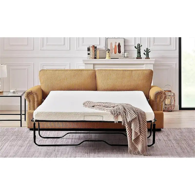 Canapé-lit US Pride Furniture Viviana 76 pouces avec dossier rembourré en polyester-35