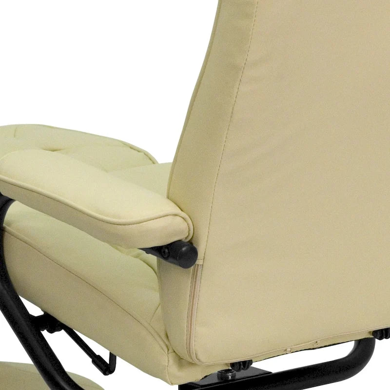 Fauteuil inclinable multipositions contemporain et repose-pieds avec base enveloppée-8