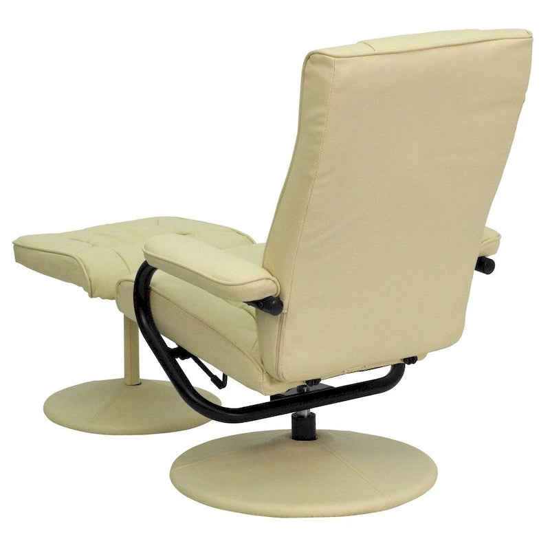 Fauteuil inclinable multipositions contemporain et repose-pieds avec base enveloppée-10