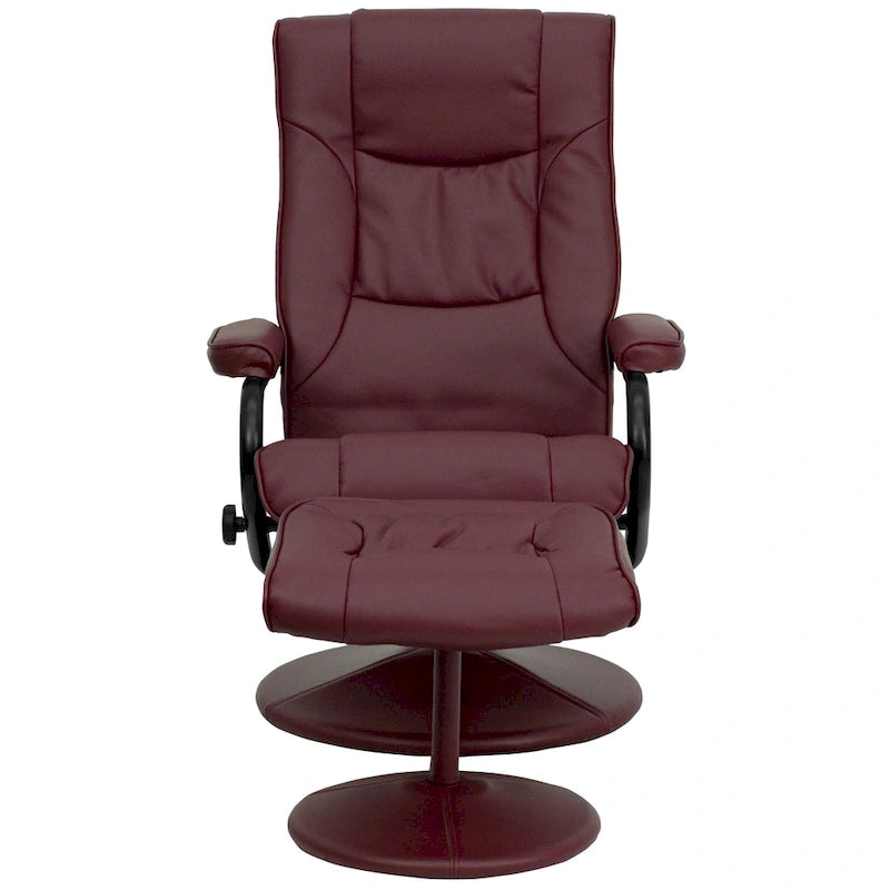 Fauteuil inclinable multipositions contemporain et repose-pieds avec base enveloppée-20