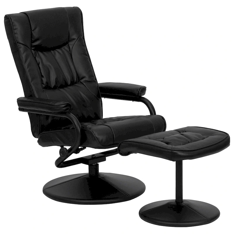 Fauteuil inclinable multipositions contemporain et repose-pieds avec base enveloppée-26