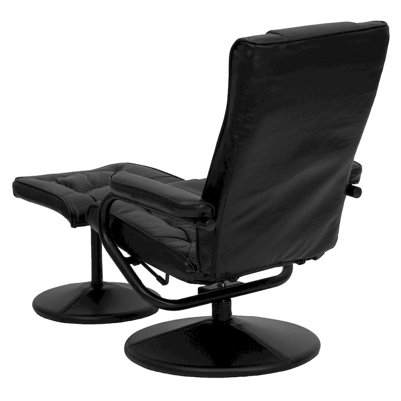 Fauteuil inclinable multipositions contemporain et repose-pieds avec base enveloppée-29