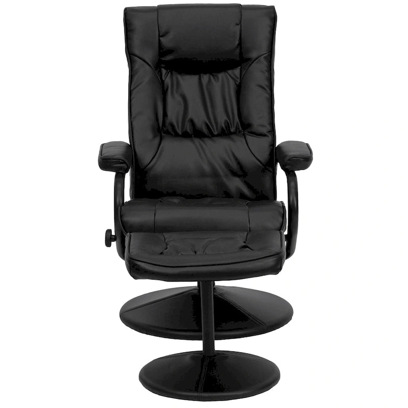 Fauteuil inclinable multipositions contemporain et repose-pieds avec base enveloppée-32