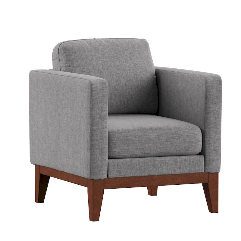 Fauteuil d'appoint rembourré en lin Vail par iNSPIRE Q Modern-26