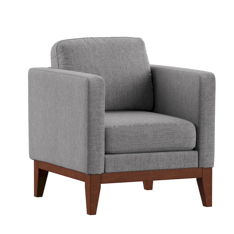 Fauteuil d'appoint rembourré en lin Vail par iNSPIRE Q Modern-12