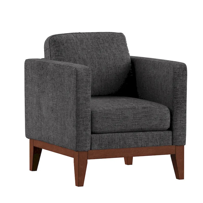 Fauteuil d'appoint rembourré en lin Vail par iNSPIRE Q Modern-16