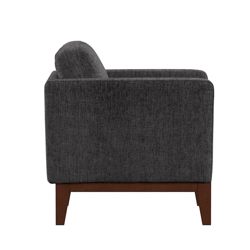 Fauteuil d'appoint rembourré en lin Vail par iNSPIRE Q Modern-18