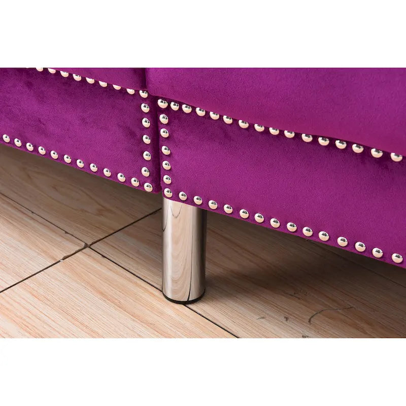 Canapé-lit convertible en velours Legend Furniture-8