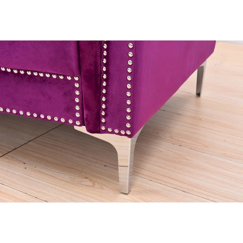 Canapé-lit convertible en velours Legend Furniture-10