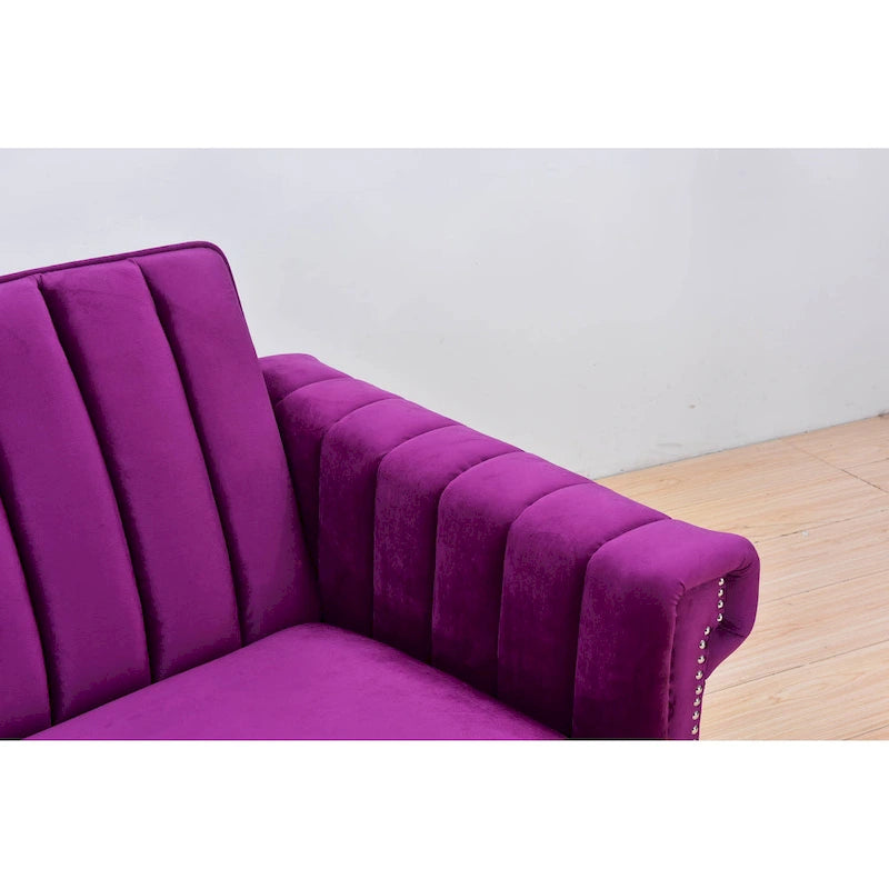 Canapé-lit convertible en velours Legend Furniture-18