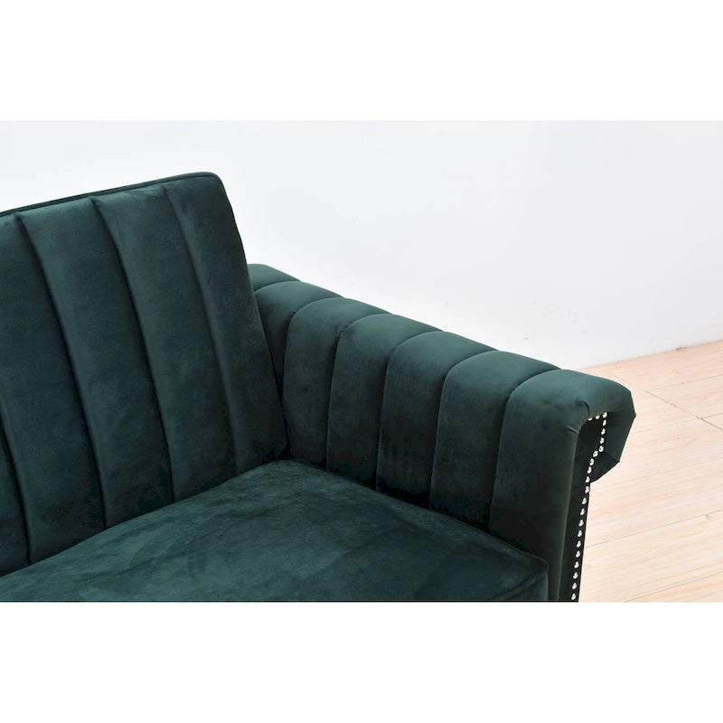 Canapé-lit convertible en velours Legend Furniture-33
