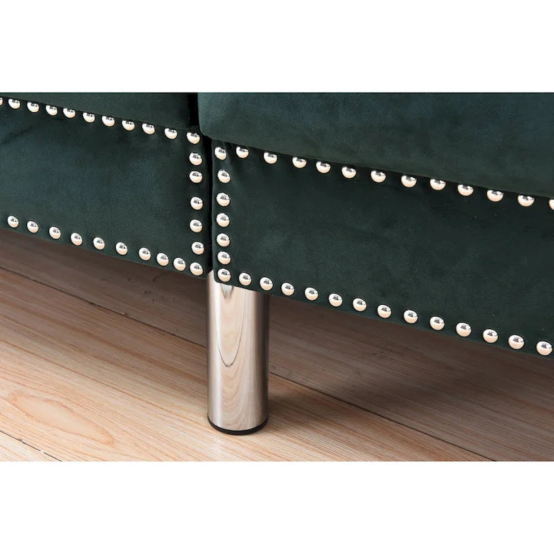 Canapé-lit convertible en velours Legend Furniture-34