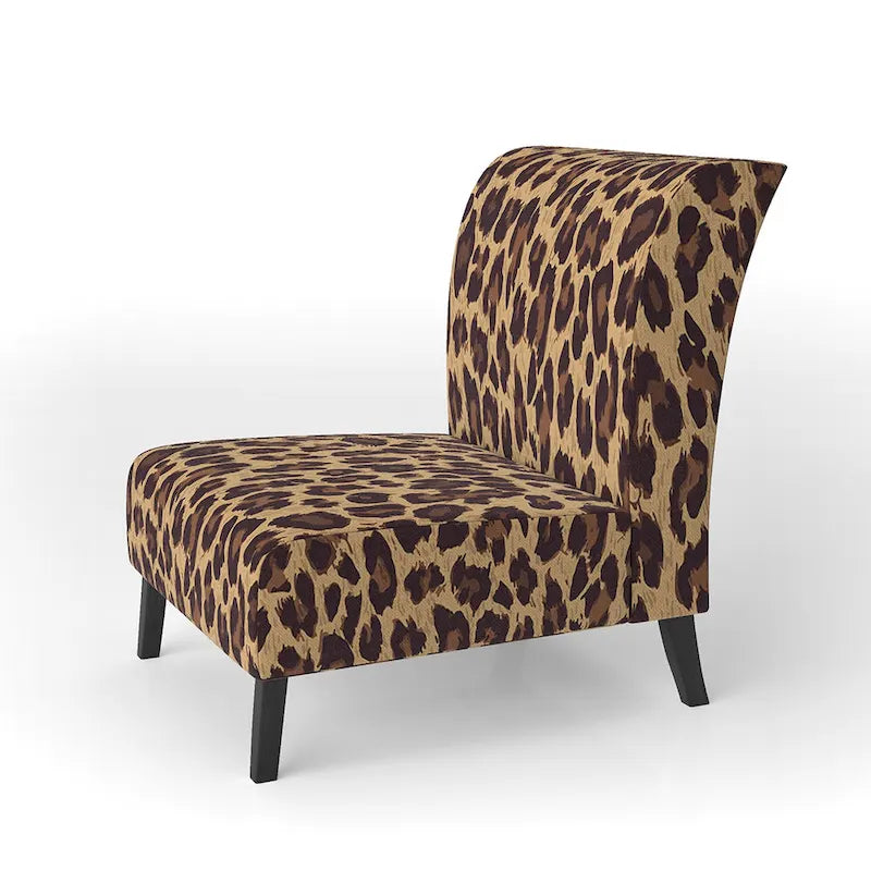 Fauteuil et fauteuil d'appoint capitonnés Designart Leopard Fur II pour cabane et chalet-8