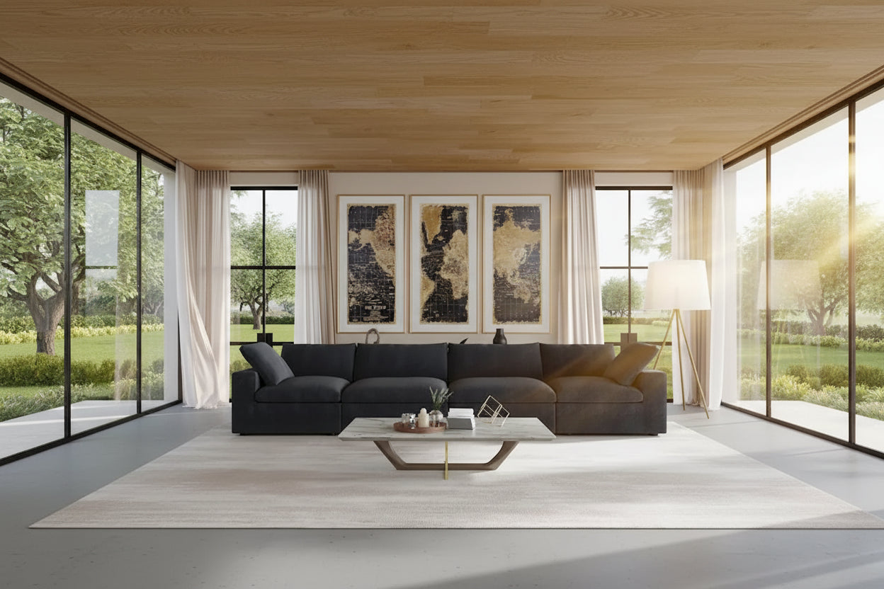 4-Seater Modular Sectional Couches for Living Room, Modern Modular Convertible Sofa Couch