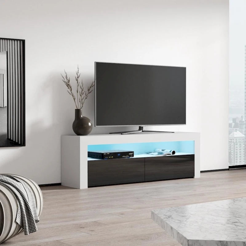 Meuble TV Milano Classic Modern à LED 16 couleurs de 63 pouces-43