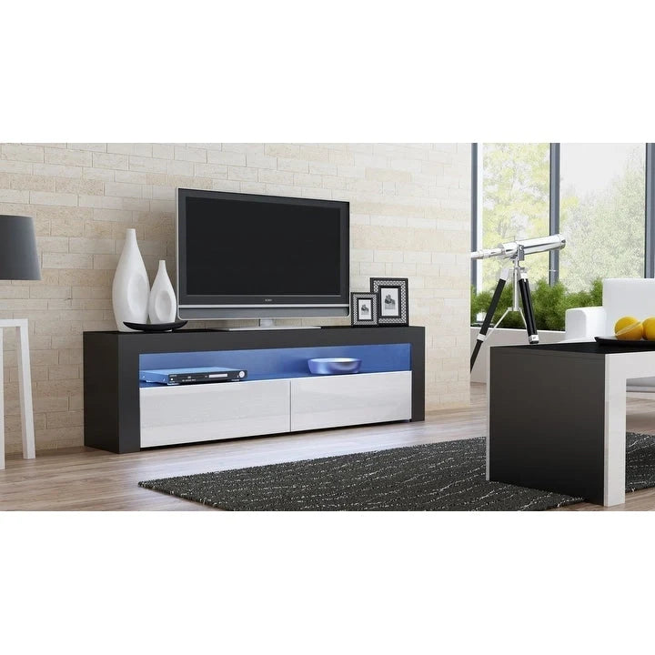 Meuble TV Milano Classic Modern à LED 16 couleurs de 63 pouces-45