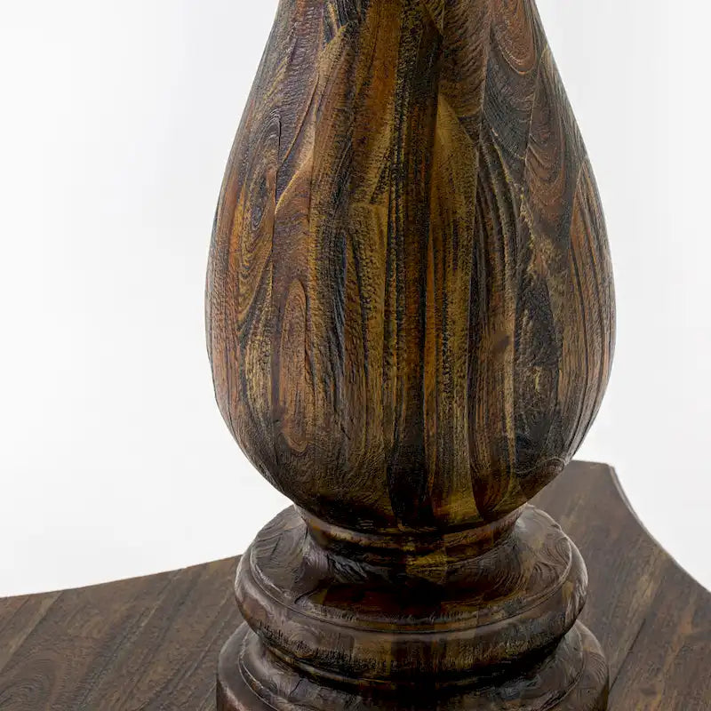 Table de salle à manger moderne Ferris d'East West Furniture - Plateau rond avec pied central, 122 x 122 cm (Finitions disponibles)-5