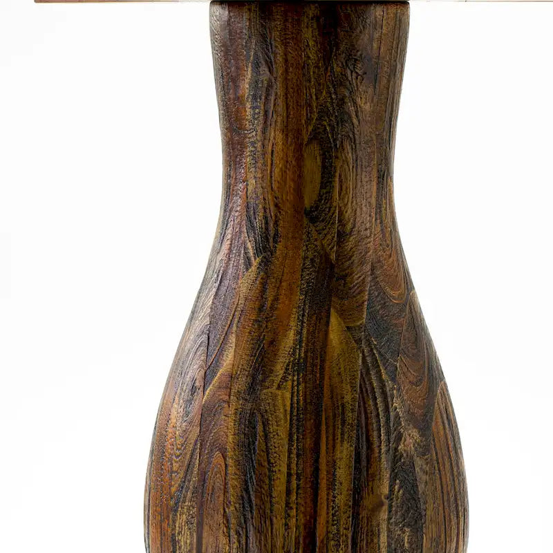 Table de salle à manger moderne Ferris d'East West Furniture - Plateau rond avec pied central, 122 x 122 cm (Finitions disponibles)-6