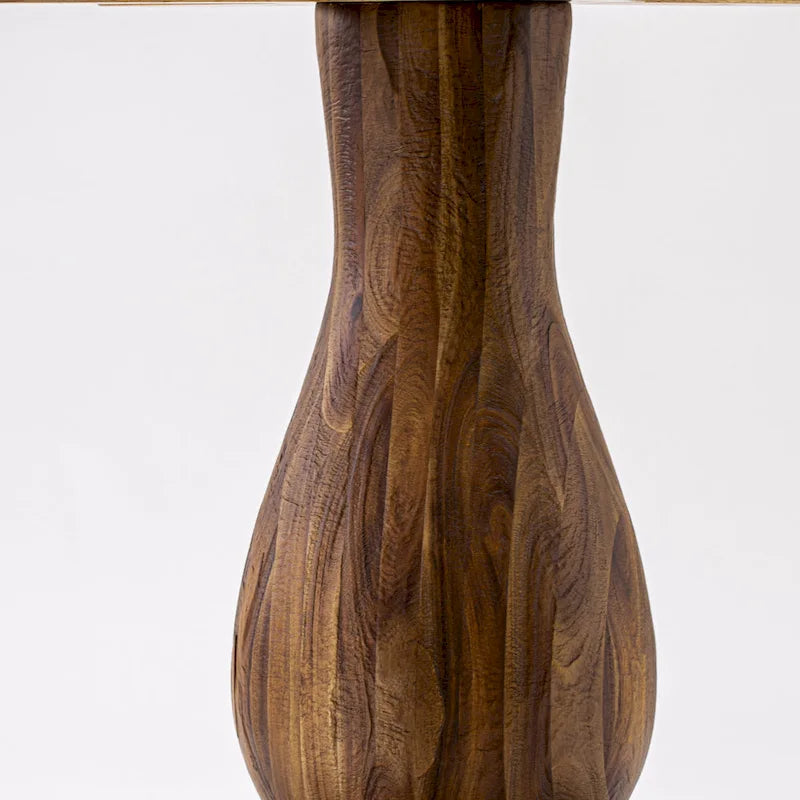 Table de salle à manger moderne Ferris d'East West Furniture - Plateau rond avec pied central, 122 x 122 cm (Finitions disponibles)-11