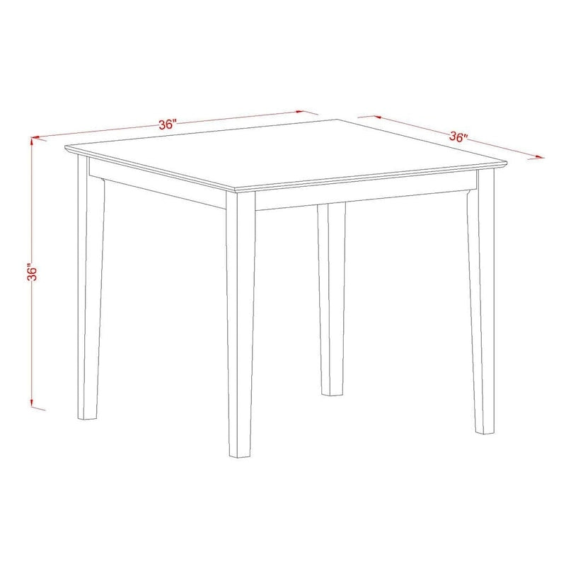 Table de comptoir carrée Vernon d'East West Furniture pour petits espaces (options de finition)-3