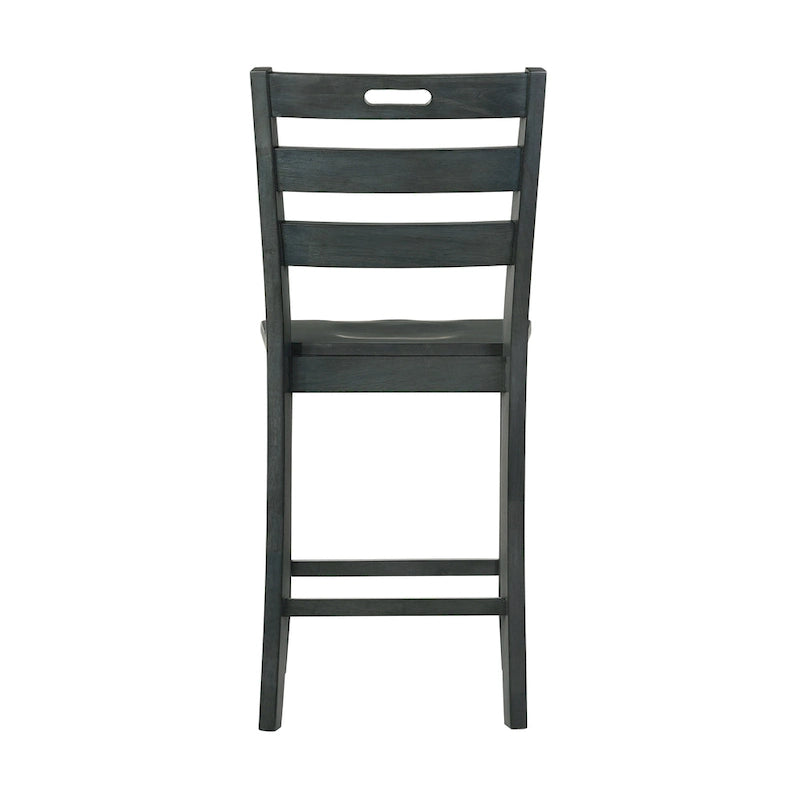 Chaises de comptoir Rangel en bois rustique à dossier échelle de Furniture of America (ensemble de 2)-11