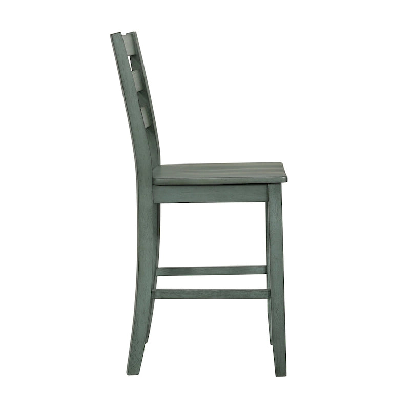 Chaises de comptoir Rangel en bois rustique à dossier échelle de Furniture of America (ensemble de 2)-18