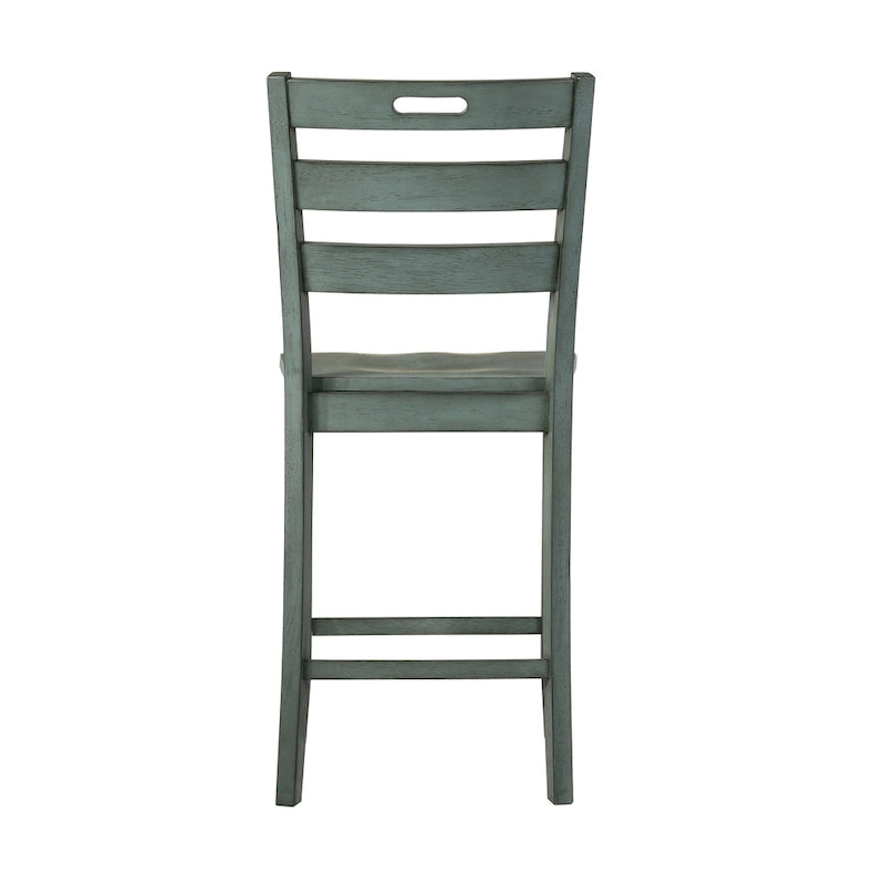 Chaises de comptoir Rangel en bois rustique à dossier échelle de Furniture of America (ensemble de 2)-19