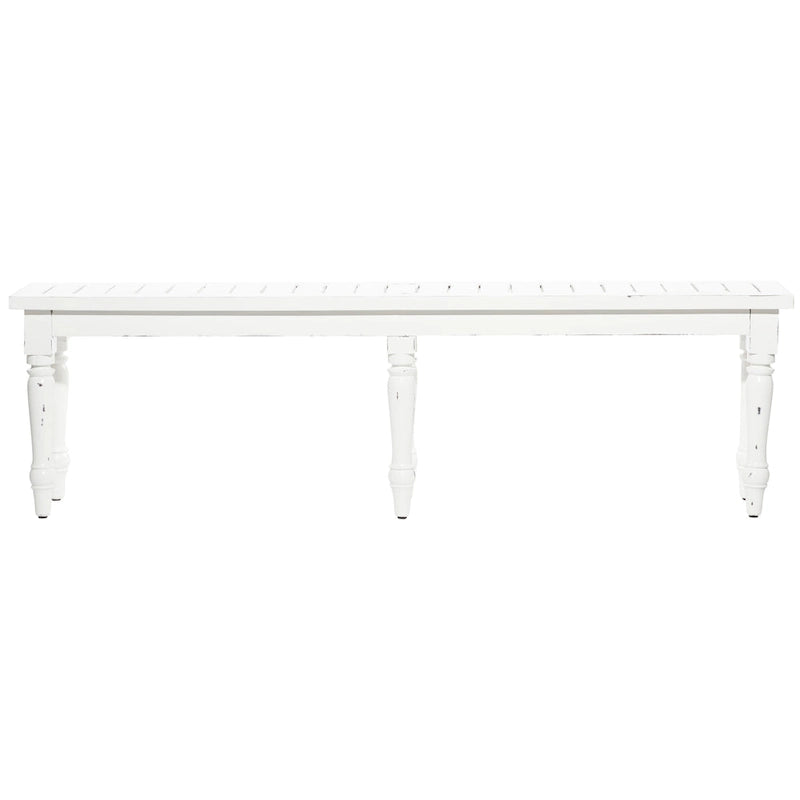 Banc long et étroit en bois blanc - Roche River Decor - 12 po L x 63 po l x 18 po H-3