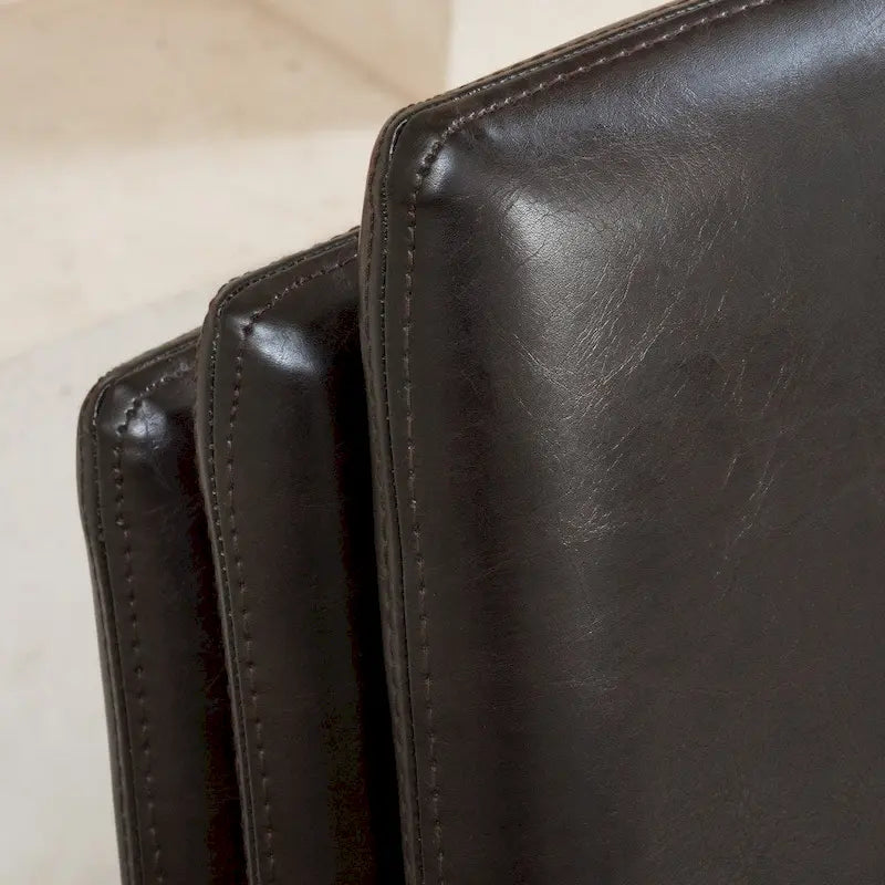 Chaises de salle à manger empilables en cuir reconstitué Comstock (lot de 4) par Christopher Knight Home-3