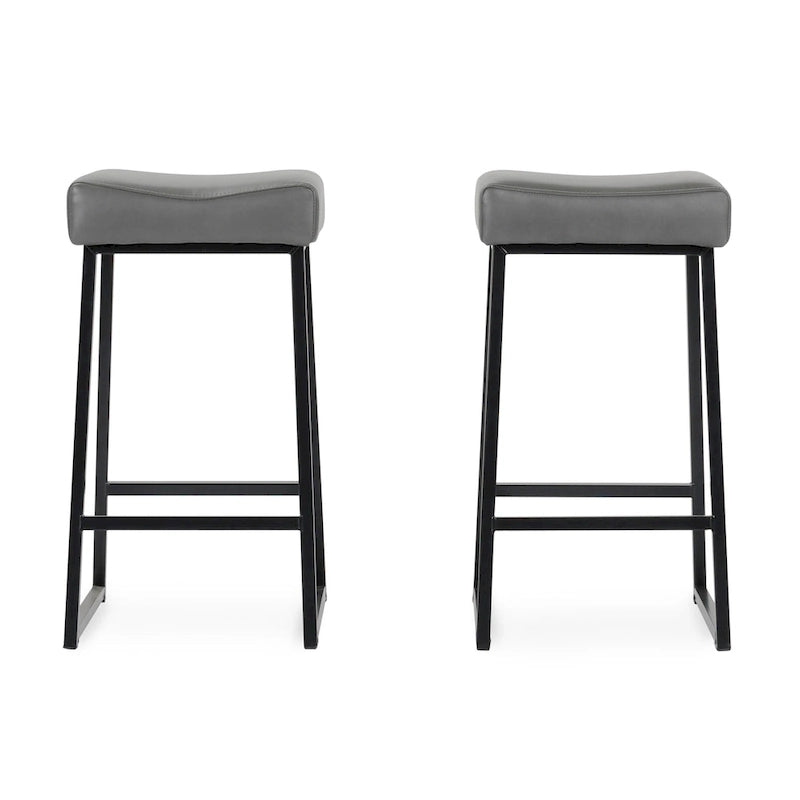 Tabouret de bar Amber 26 Gris fumé (lot de 2) - Hauteur d'assise 26-3