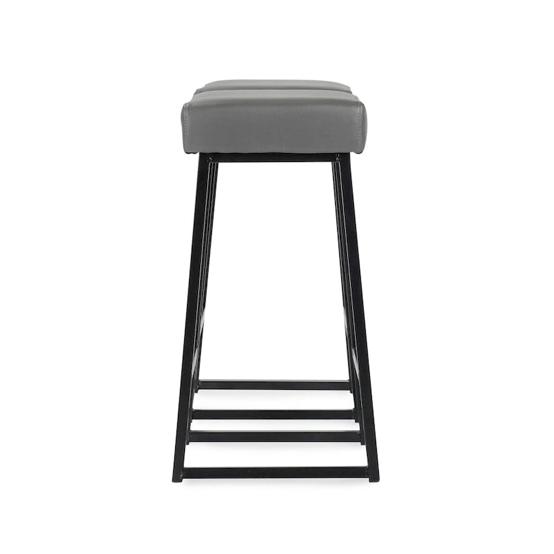 Tabouret de bar Amber 26 Gris fumé (lot de 2) - Hauteur d'assise 26-4