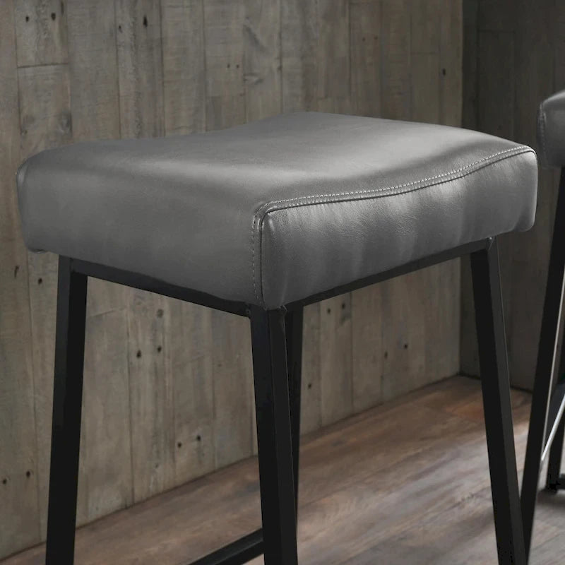Tabouret de bar Amber 26 Gris fumé (lot de 2) - Hauteur d'assise 26-7