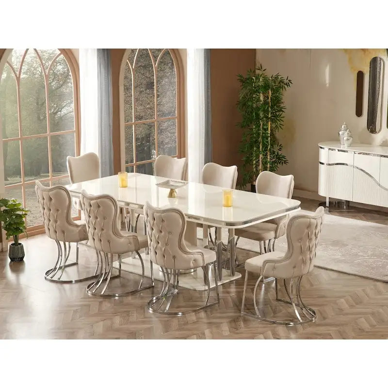 Prag Modern Dining Room Table For 6 People