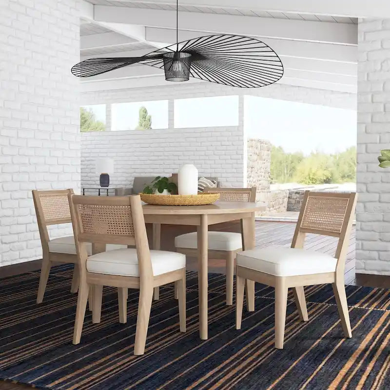 Table de salle à manger ronde en bois brun Brentwood - Non disponible-4