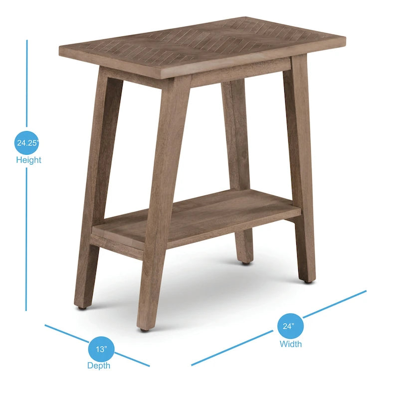 Table d'appoint Steve Silver Minett en manguier massif-5