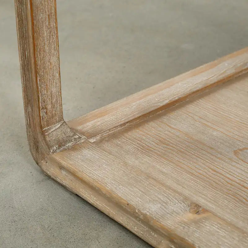 Table d'appoint carrée Artissance Peking avec tiroir, 68,5 cm de hauteur, blanc délavé-4