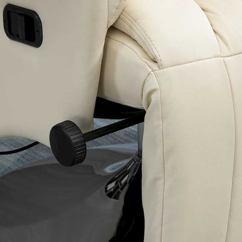 Fauteuil inclinable manuel HOMCOM pour adultes, fauteuil pivotant réglable avec repose-pieds et accoudoirs rembourrés-7