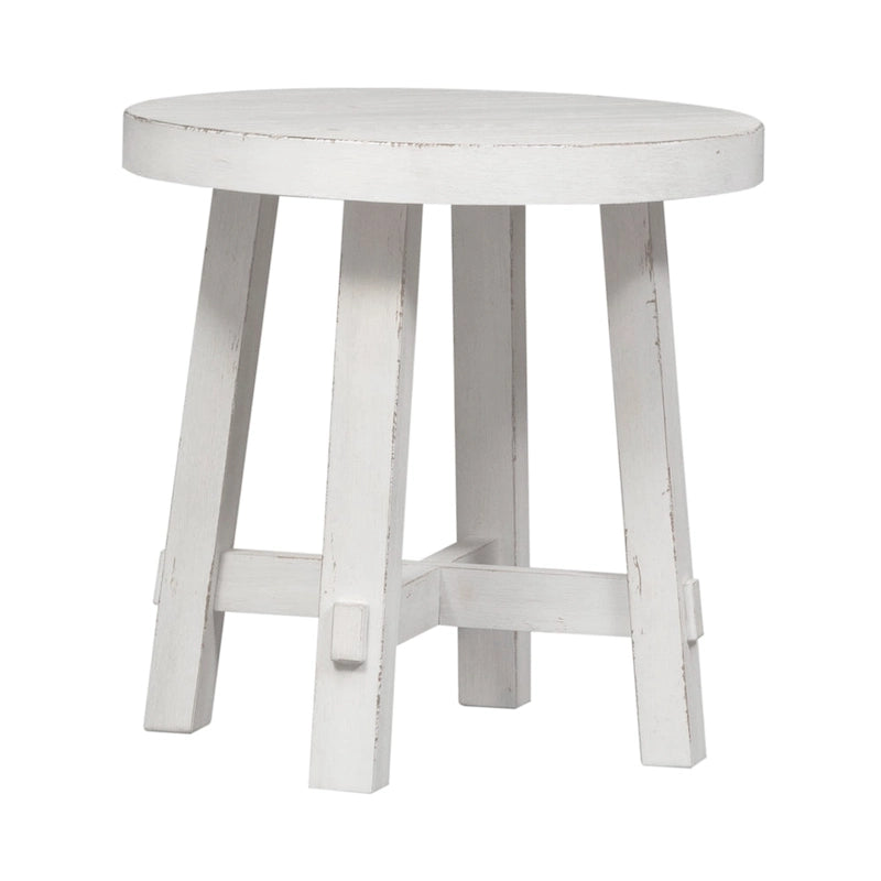 Ensemble 3 pièces blanc vieilli style ferme moderne-3