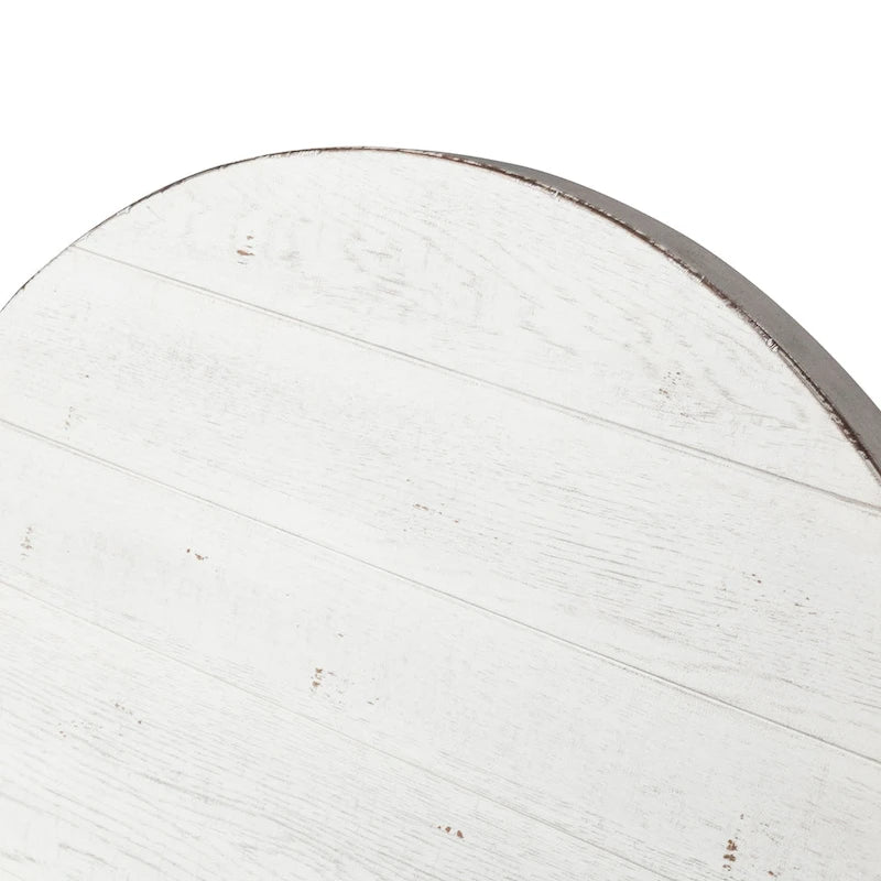 Ensemble 3 pièces blanc vieilli style ferme moderne-8